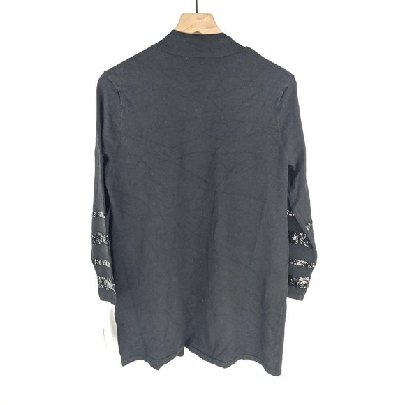 NWT Alfani Deep Black Cardigan Size Petite Large - Picture 2 of 7